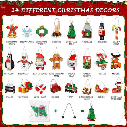 24er Pack Weihnachtsbaum Dekor Baukasten - Kinder