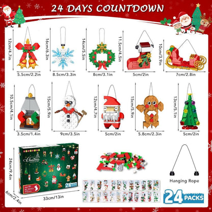 HOGOKIDS 24er Pack Weihnachten Ornamente Baukasten Christbaumschmuck Kinder Mädchen Junge