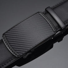 Ledergürtel Herren Automatik 35mm Verstellbar Schwarz Echtes