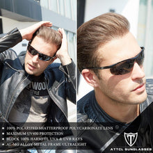 Herren Polarisierte Sportbrille UV-Schutz Metallrahmen