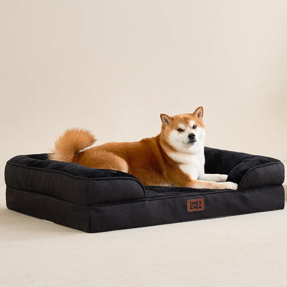 Orthopädisches Hundebett XL mit Memory Foam, waschbar, wasserdicht