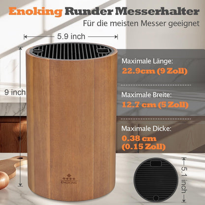 ENOKING Messerblock aus Akazienholz für