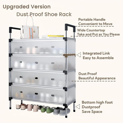 Sifxouped-Schuhregal 5-Tier Weiß Platzsparend & Geschlossen