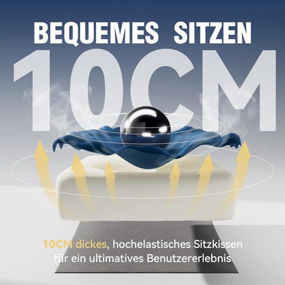 Dowinx Gaming Stuhl mit Massage & Fußstütze, Luxuriöser Wildleder-Stoff, 150 KG, Blau