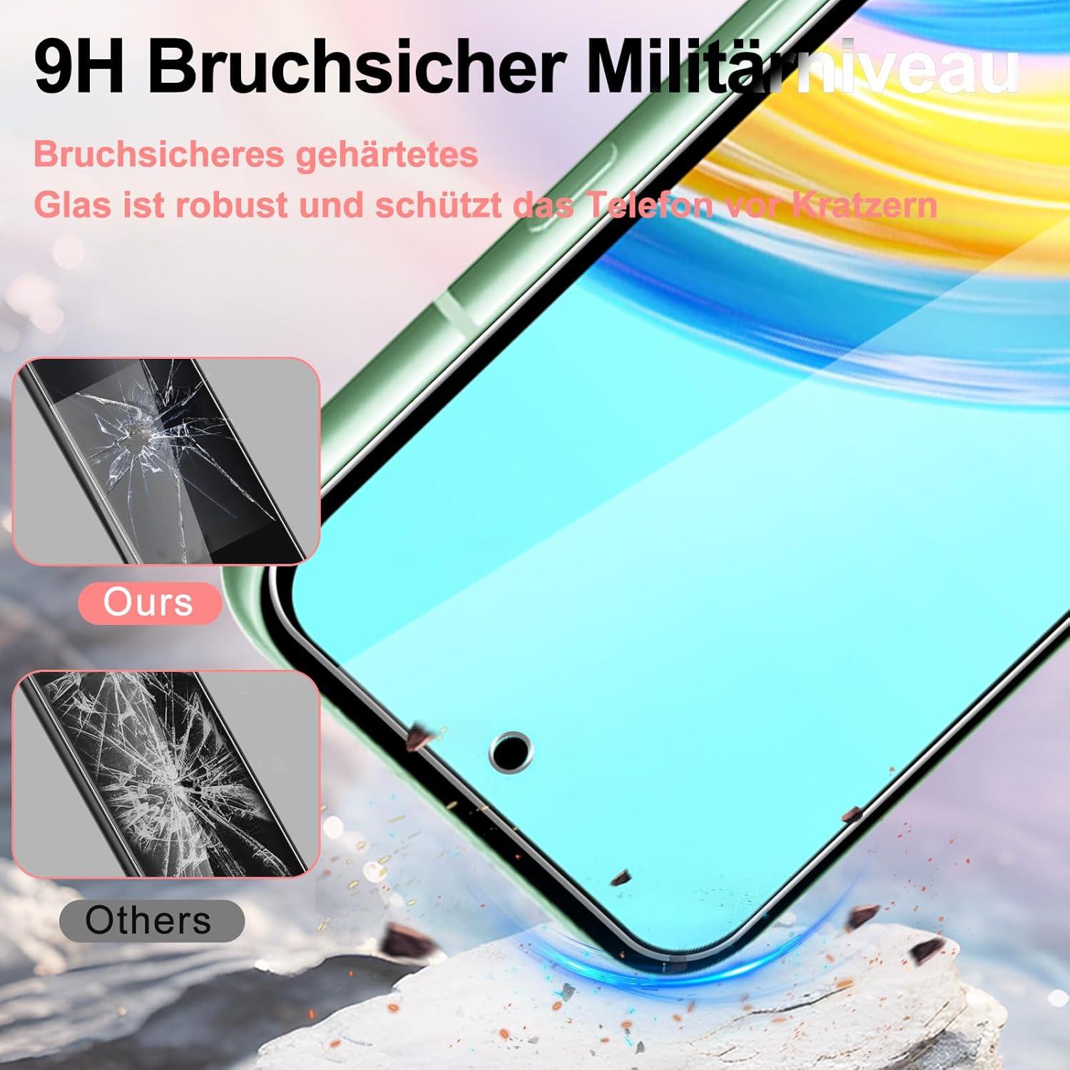 2+2 Schutzfolie Panzerglas Google Pixel 8A Displayschutz 9H Härte Kamera