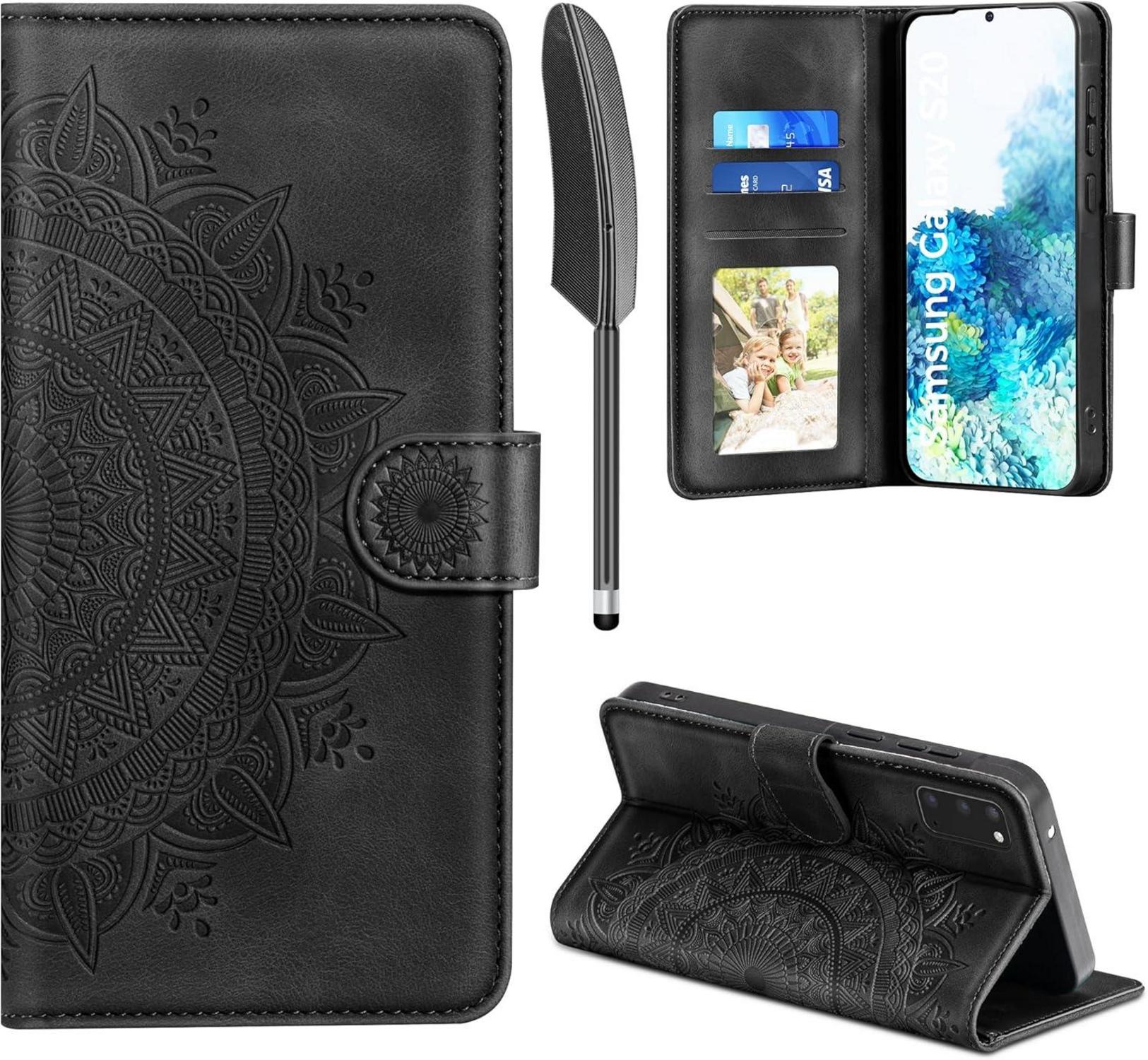 Samsung Galaxy S20 Lederhülle Wallet Case Schwarz
