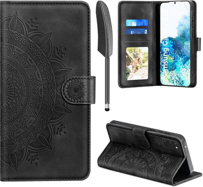 Samsung Galaxy S20 Lederhülle Wallet Case Schwarz