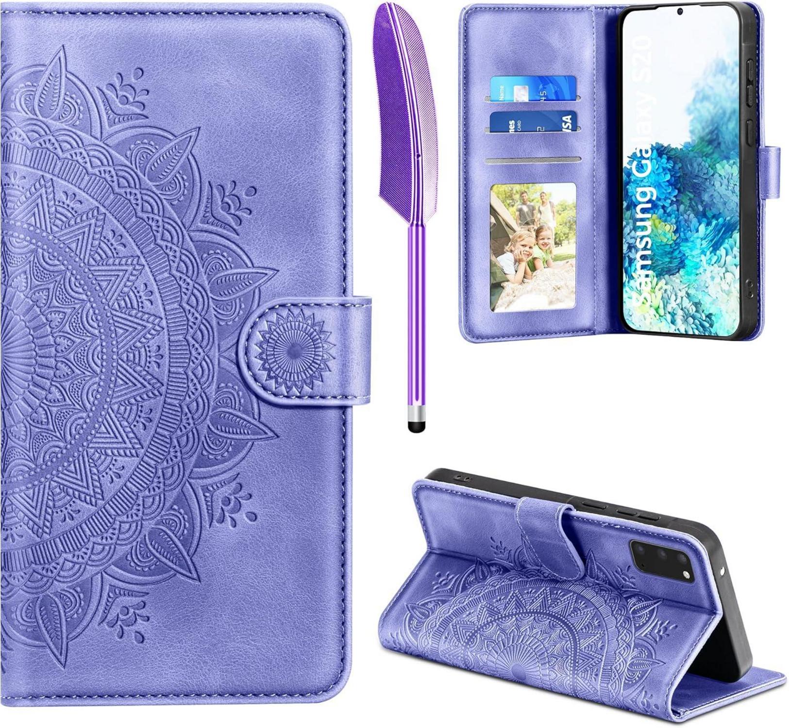 Samsung Galaxy S20 Lederhülle Flip Wallet Case mit Kartenfach & Magnet