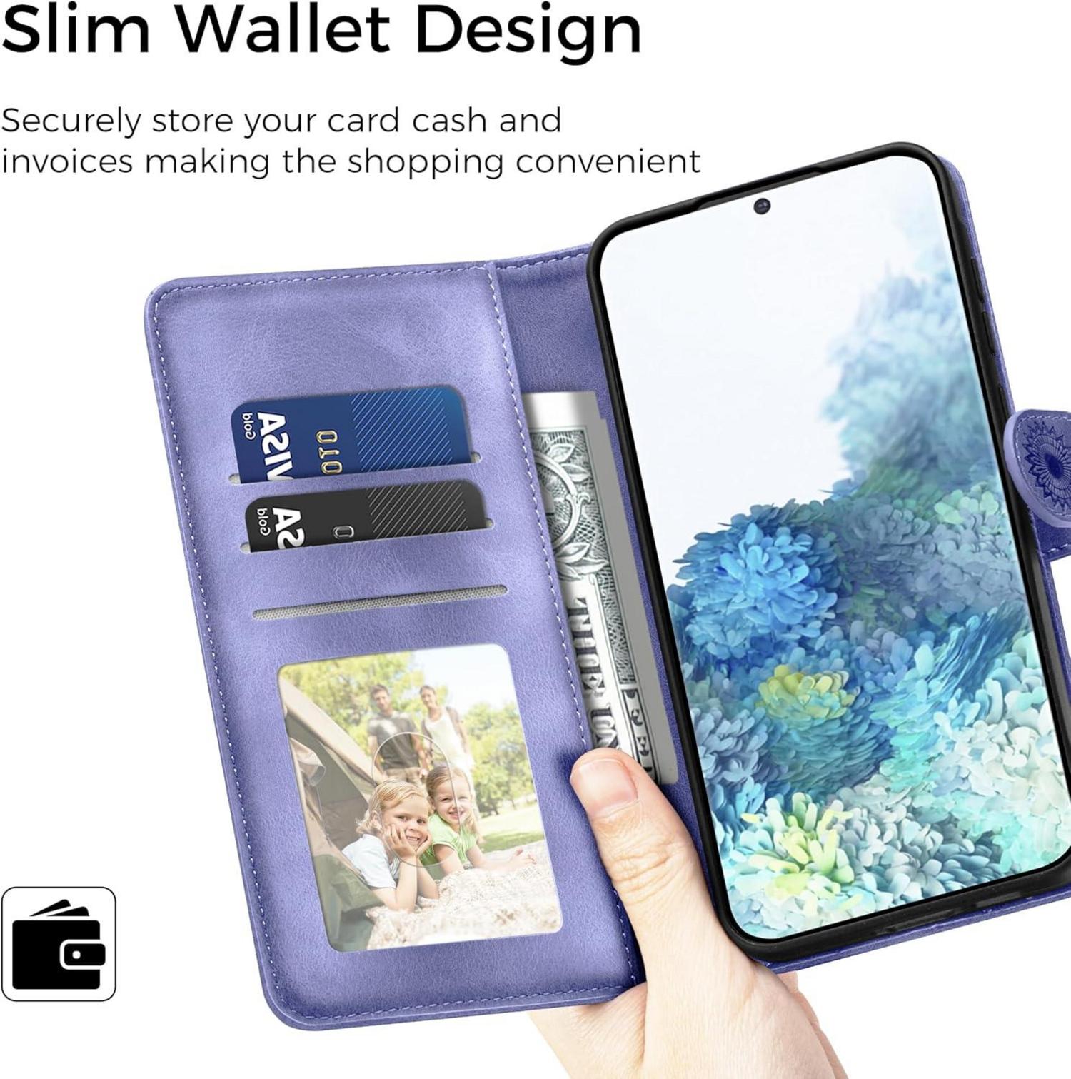 EASDNB Samsung Galaxy S20 Lederhülle Schutzhülle Flip Wallet
