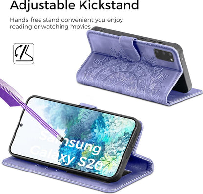 Samsung Galaxy S20 Lederhülle Flip Wallet Case mit Kartenfach & Magnet