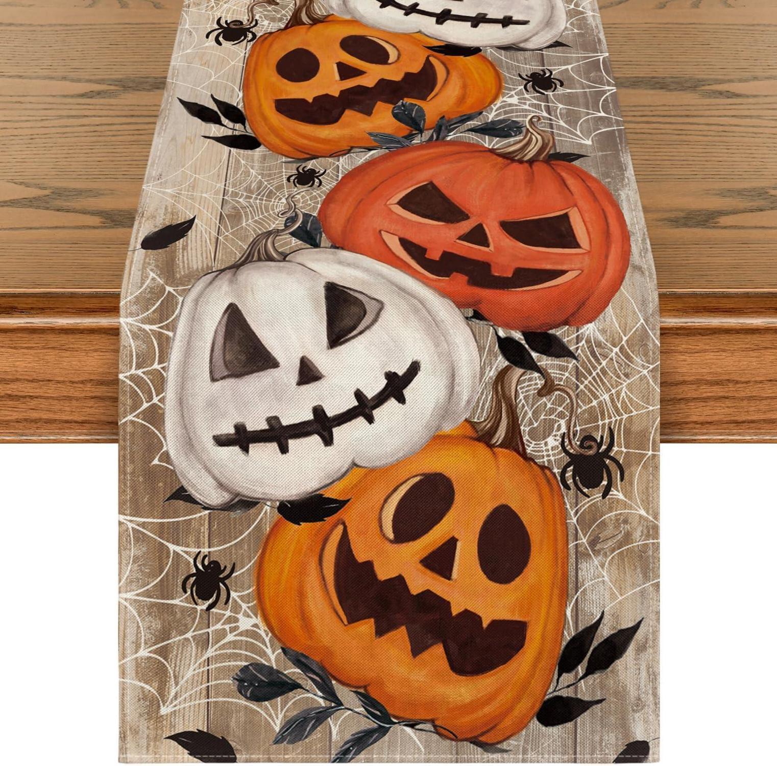 Halloween Tischläufer Herbst Party Dekor 40x180 cm Brau