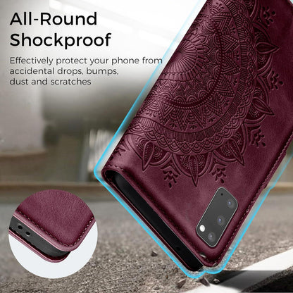Lederhülle Samsung Galaxy S20 Flip Wallet Weinrot Magnet Ständer