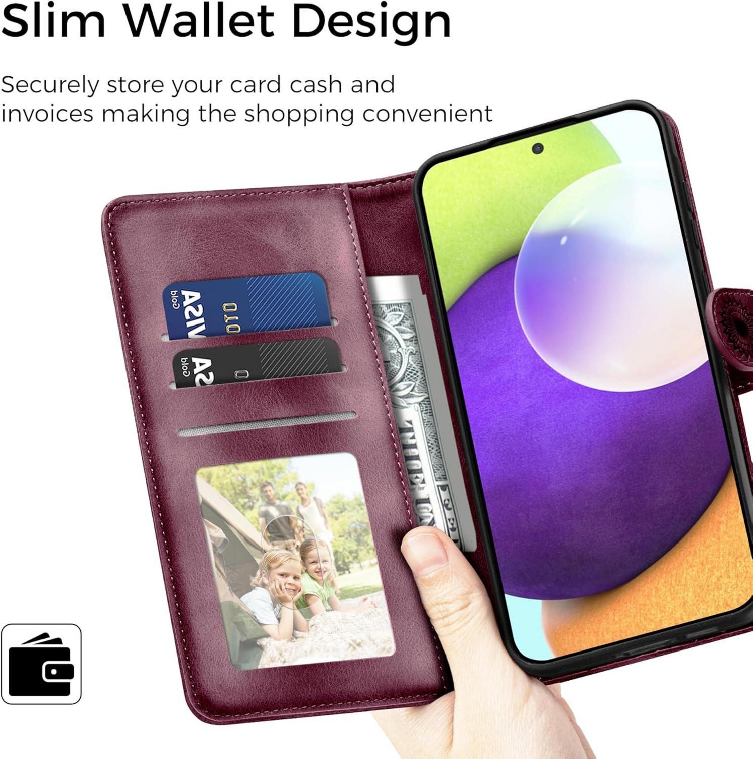 Samsung Galaxy A52S 5G Hülle Leder Flip Case Magnet