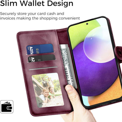 Samsung Galaxy A52S 5G Hülle Leder Flip Case Magnet