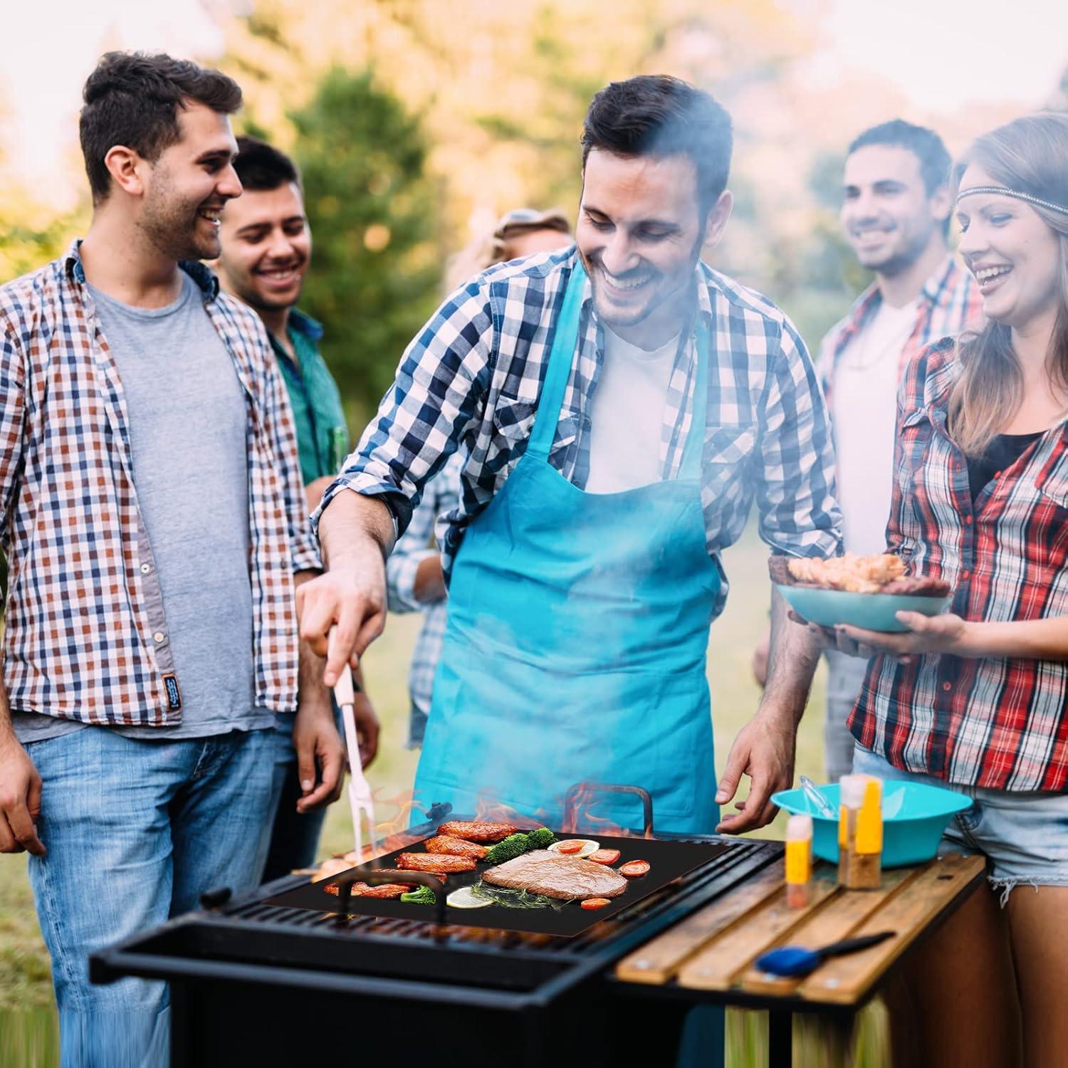 Grillmatte 4er Set 50x40CM Antihaft Grillmatten Gasgrill Backofen