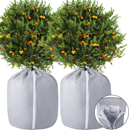 2er Set Thermo Topfschutz 70x65cm Winter Pflanzabdeckung