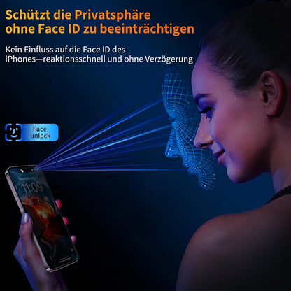 Tentoki Panzerglas Sichtschutz iPhone 15/14 Pro/16 6,1 Zoll
