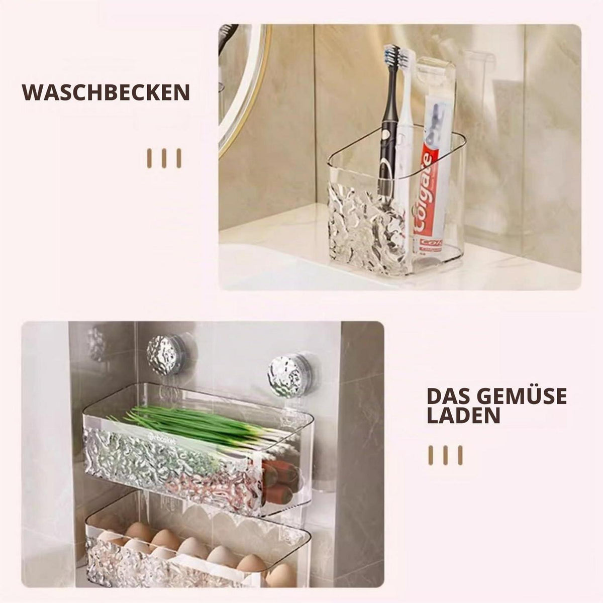 Duschablage Saugnapf mit Haken – Bohrlos & Wiederverwendbar