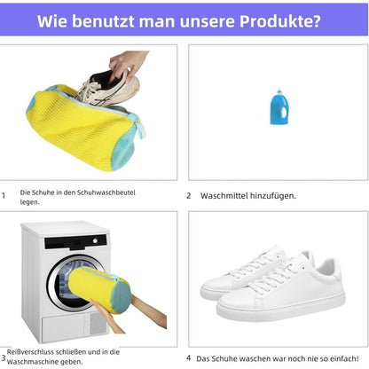 Schuhwaschbeutel 360° Reinigung Gelb 2er Pack