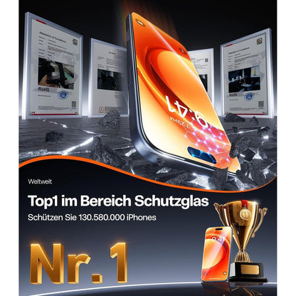 TORRAS iPhone 16 Pro Max Panzerglas Schutzfolie 9H Full