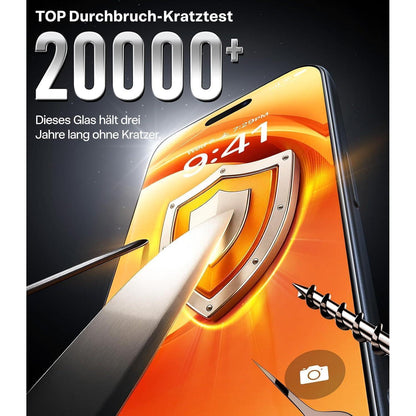 TORRAS iPhone 16 Pro Max Panzerglas Schutzfolie 9H Full