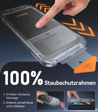 iPhone 16 Pro Max Panzerglas Schutzfolie 9H Glas Full Screen 2 Stück