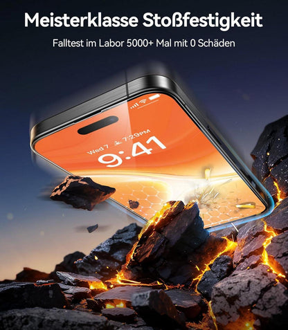 Panzerglas für iPhone 16 Plus - Vollbildschutzfolie 9H+ 2er