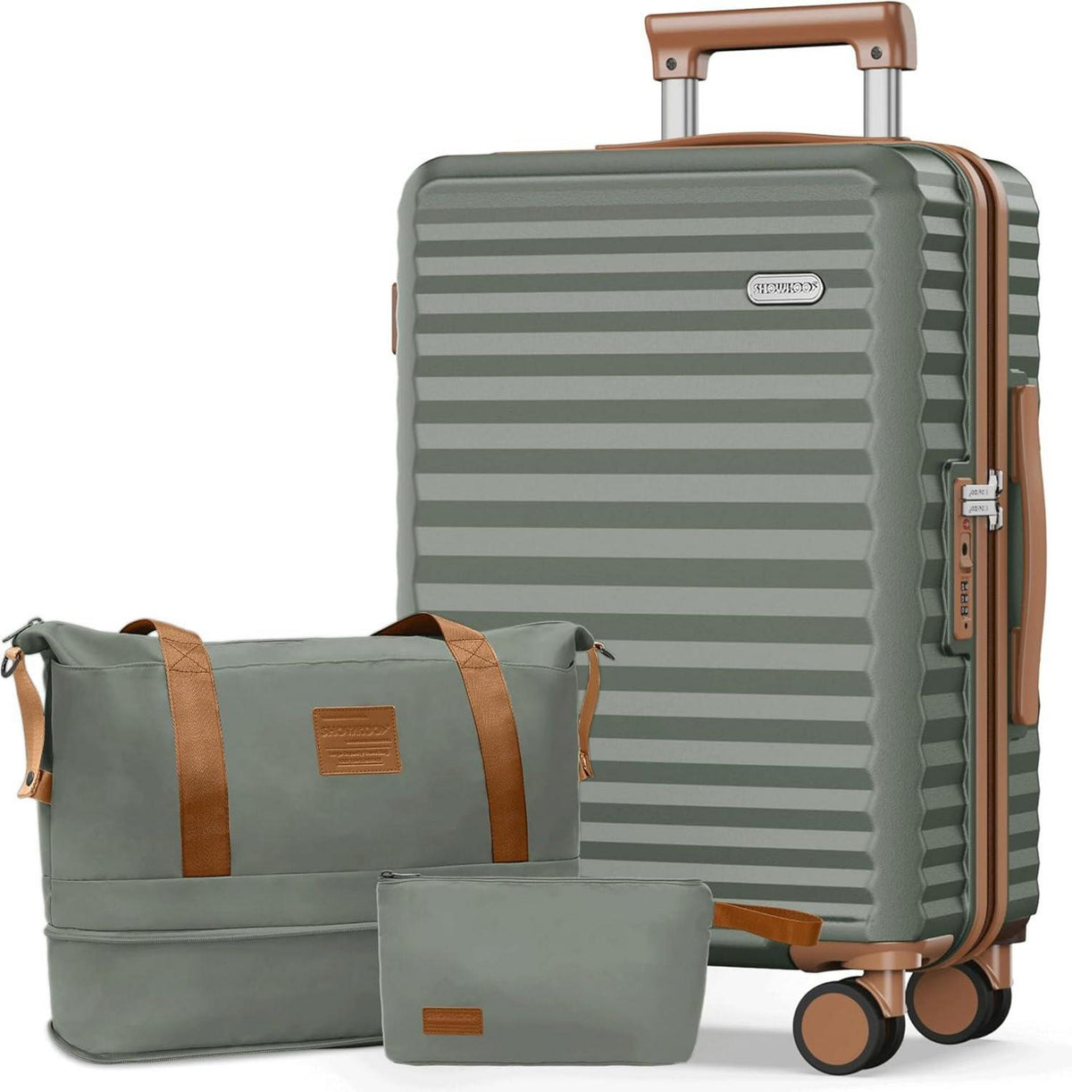 Leichter Hartschalenkoffer Groß Polycarbonat Erweiterbar XL-Set