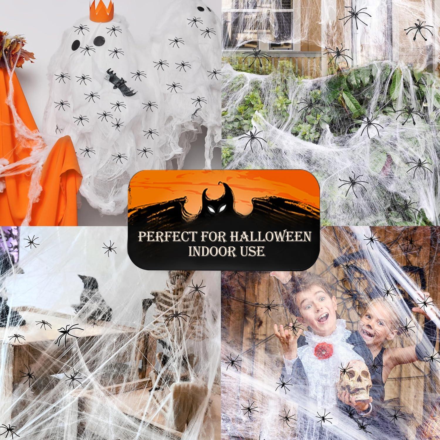 Halloween Spinnennetz Deko 160g mit 30 Spinnen für Dekoration