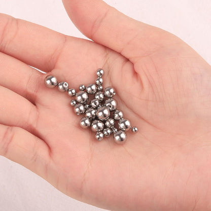 32stk Piercing Kugel Set 1,2mm Chirurgenstahl Silber