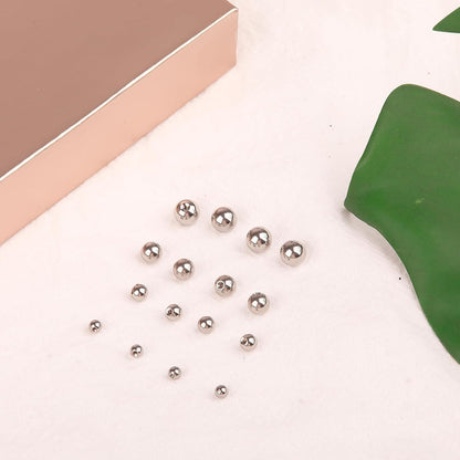 32stk Piercing Kugel Set 1,2mm Chirurgenstahl Silber