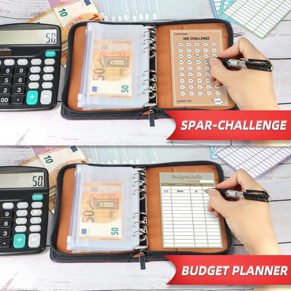 Budget Planner Deutsch Upgrade A6 mit Reißverschluss + 8 Sparchallenges
