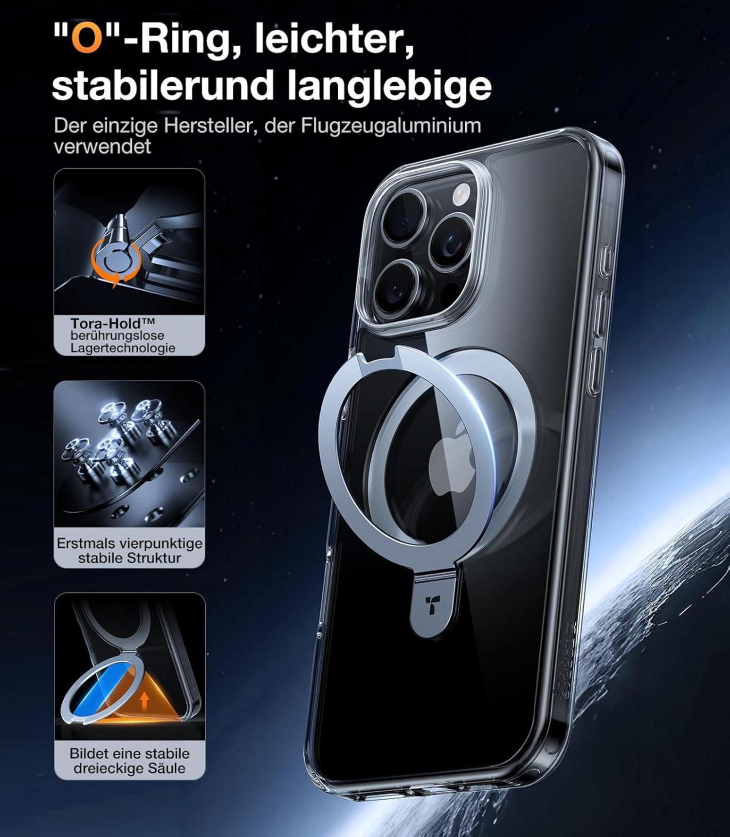 iPhone 16 Pro Max Hülle TORRAS Ostand mit Ständer MagSafe Military Schutz
