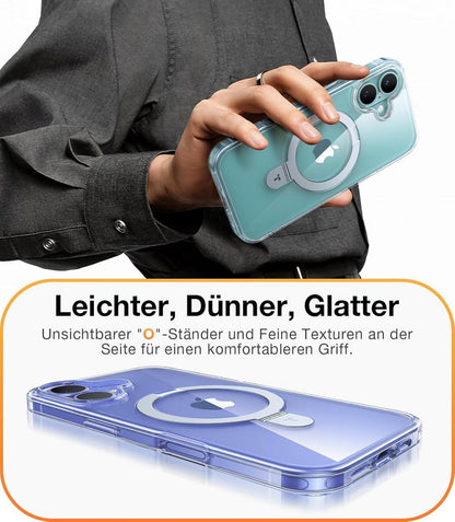 iPhone 16 Plus Hülle MagSafe Militärischer Schutz Transparent