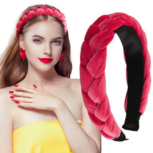 Samt Haarreif Dirndl Geflochten Stirnband Vintage Haarband Rot