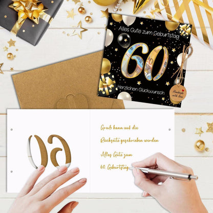 Geldgeschenke 60. Geburtstag Karte zum 60 Geburtstag Mann Frau