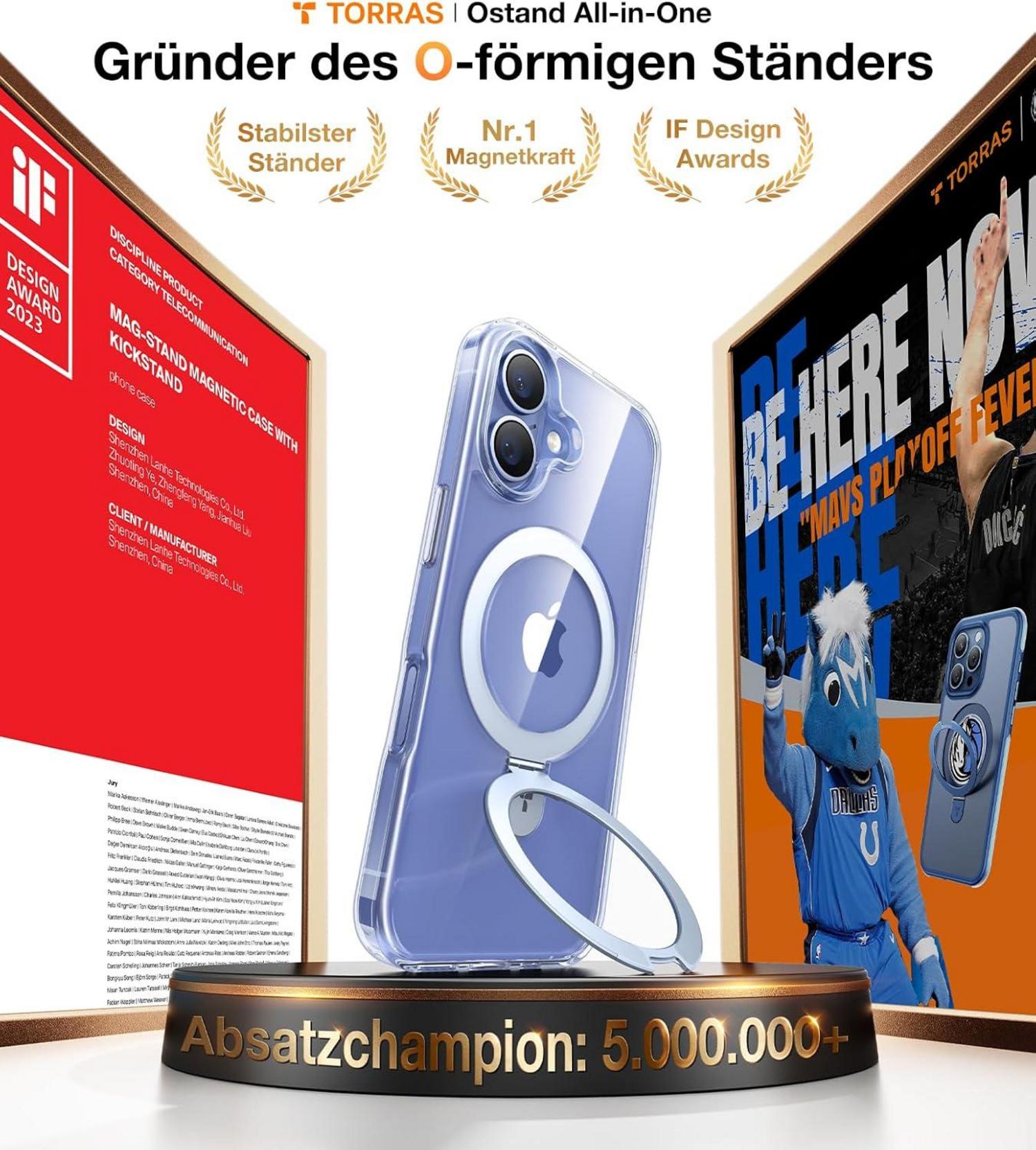 TORRAS Ostand iPhone 16 Hülle für MagSafe
