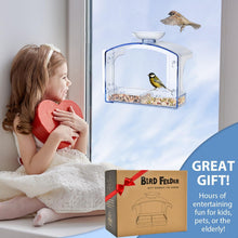 Transparentes Vogelfutterhaus mit Saugnäpfen - Fenster Bird