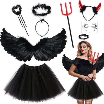 Teufel Engel Kostüm Damen Mädchen Halloween Karneval