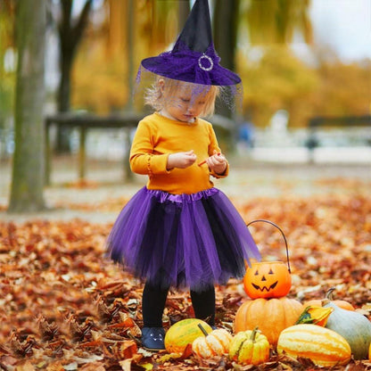 Hochwertiges Hexenkostüm Mädchen Halloween Karneval Fasching 3-8 Jahre
