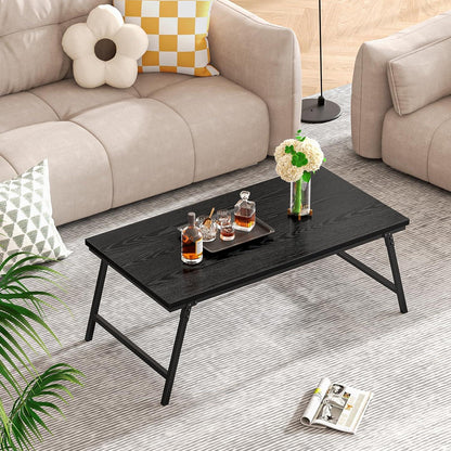 Klappbarer Couchtisch Schwarz Holz 105x55x40cm Wohnzimmer Büro