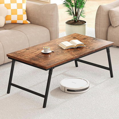 Klappbarer Couchtisch Wohnzimmertisch Tischbein-Schnallendesign Holz
