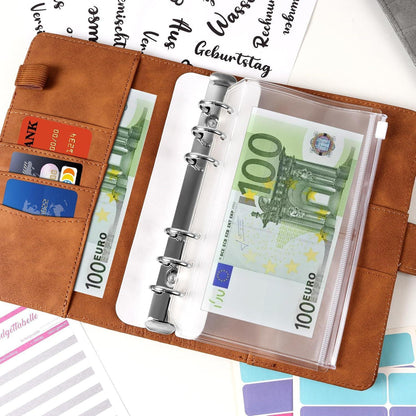 ELAKIRI A6 Budget Planner Deutsch, Sparbuch Geld mit