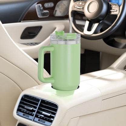 Vakuumisolierte Thermotasse mit Strohhalm 1,2L, Auslaufsicher, Griff, 12 Std