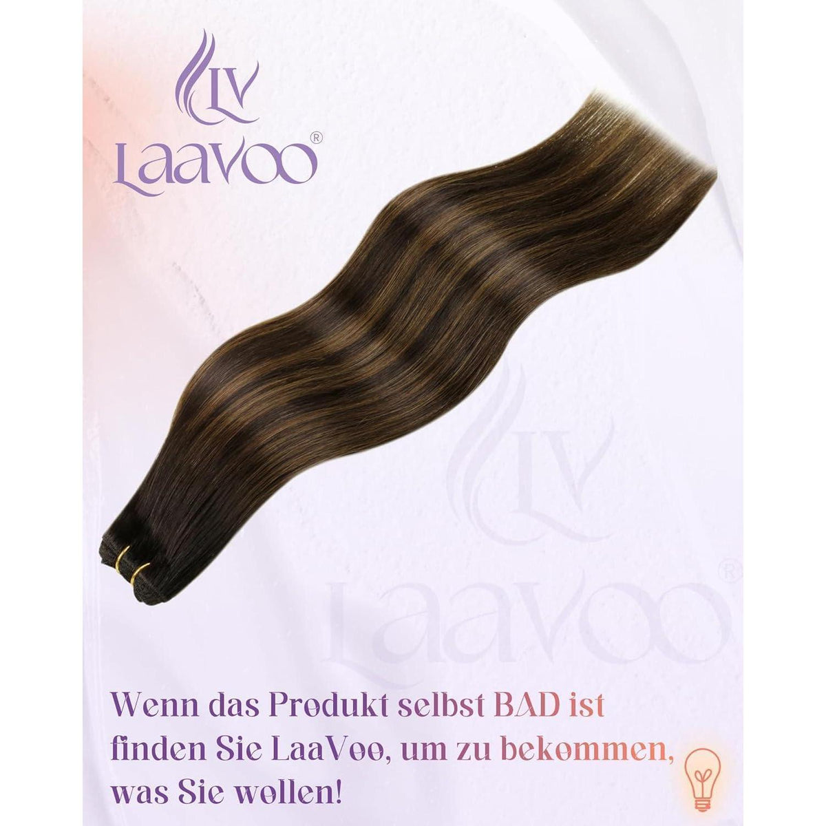 Echthaar Tressen Braun Balayage Ombre 50cm #2/8/2