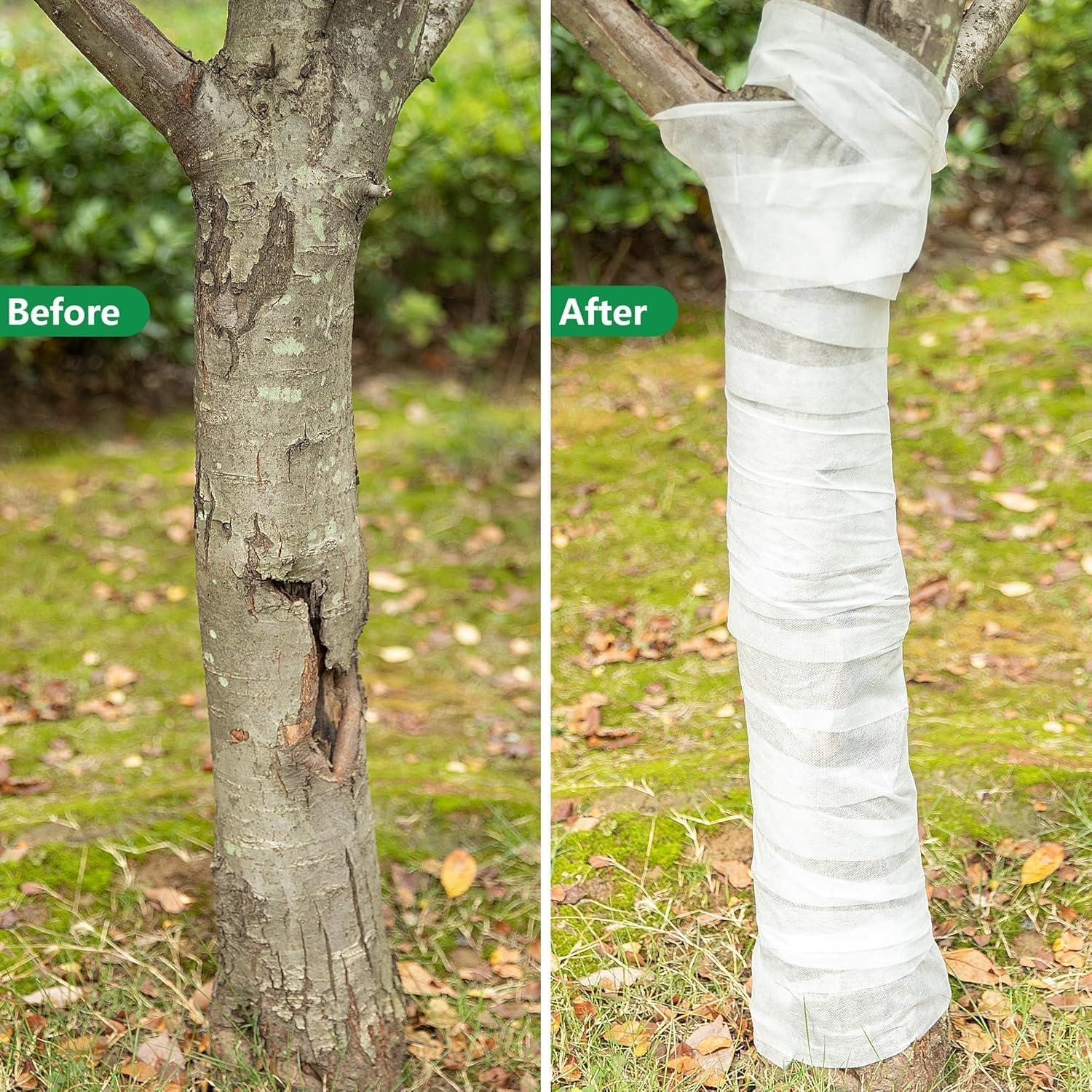 Baum Winterschutz Wickelstreifen 100Mx8CM - Baumschutz Frostschutzvlies