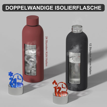 Isolierte Edelstahl Trinkflasche 500ml Thermosflasche