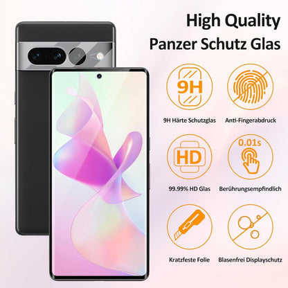 Schutzfolie für Google Pixel 7 Pro Panzerglas 2+2 Stück 9H Härte