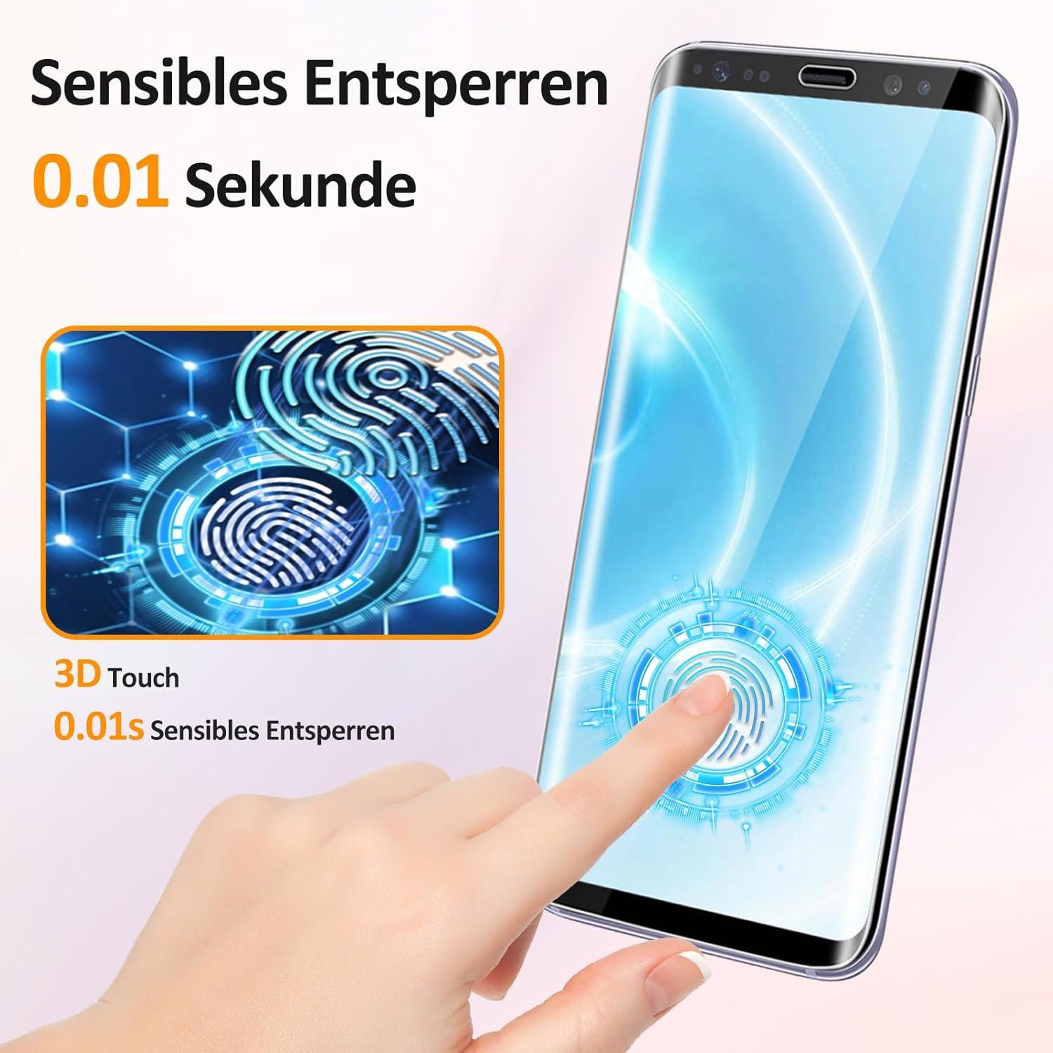 2er Set Panzerglas für Samsung Galaxy S8 - 9H Displayschutzfolie HD Glas