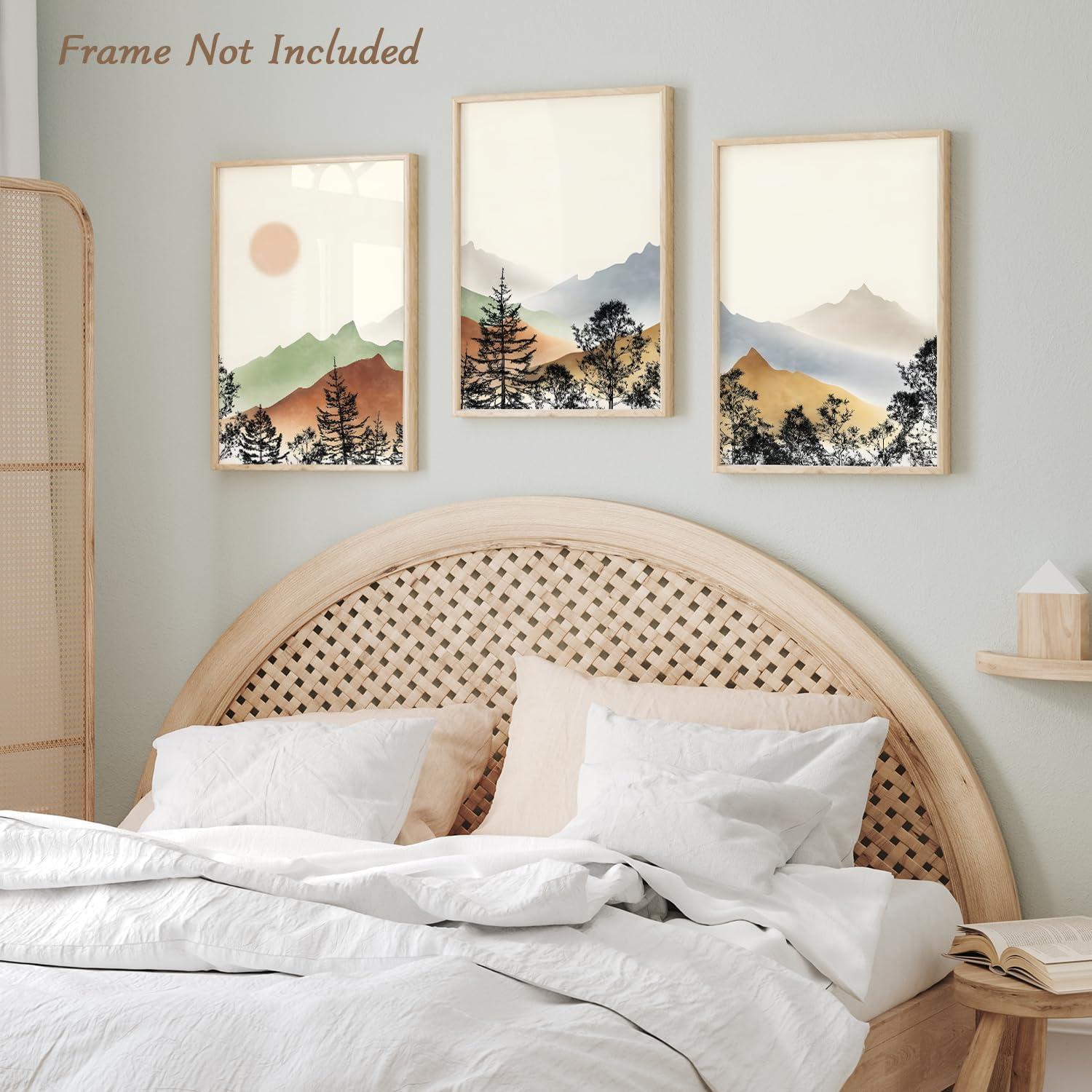 Abstraktes Berg Poster Set 12x16 in Unframed Wohnzimmer Schlafzimmer Boho Dekor